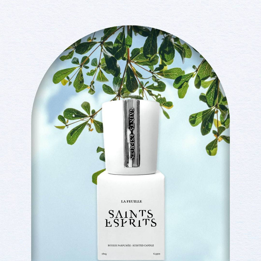 Saints Esprits - LA FEUILLE - Bougie parfumée (Thé vert et feuille de rosier)  